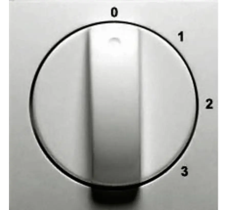 draaiknop driestandenschakelaar 0-1-2-3 Badora aluminium glans (11.610.70 S3)
