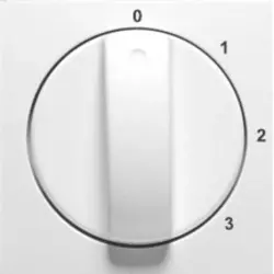 PEHA draaiknop driestandenschakelaar 0-1-2-3 Badora levend wit (11.610.02 S3)