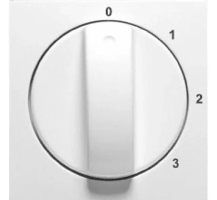 draaiknop driestandenschakelaar 0-1-2-3 Badora levend wit (11.610.02 S3)