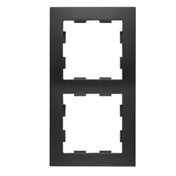 PEHA afdekraam 2-voudig Badora zwart mat (D 11.572.193)