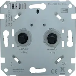 Tradim digitale duo dimmer voor LED 2x 1-100 Watt (2496)