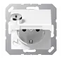 wandcontactdoos randaarde Safety+ met klapdeksel en slot A-range alpine wit (A 1520 NBFKLSL WW)