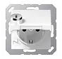 wandcontactdoos randaarde Safety+ met klapdeksel en slot AS500 alpine wit (AS 1520 NBFKLSL WW)