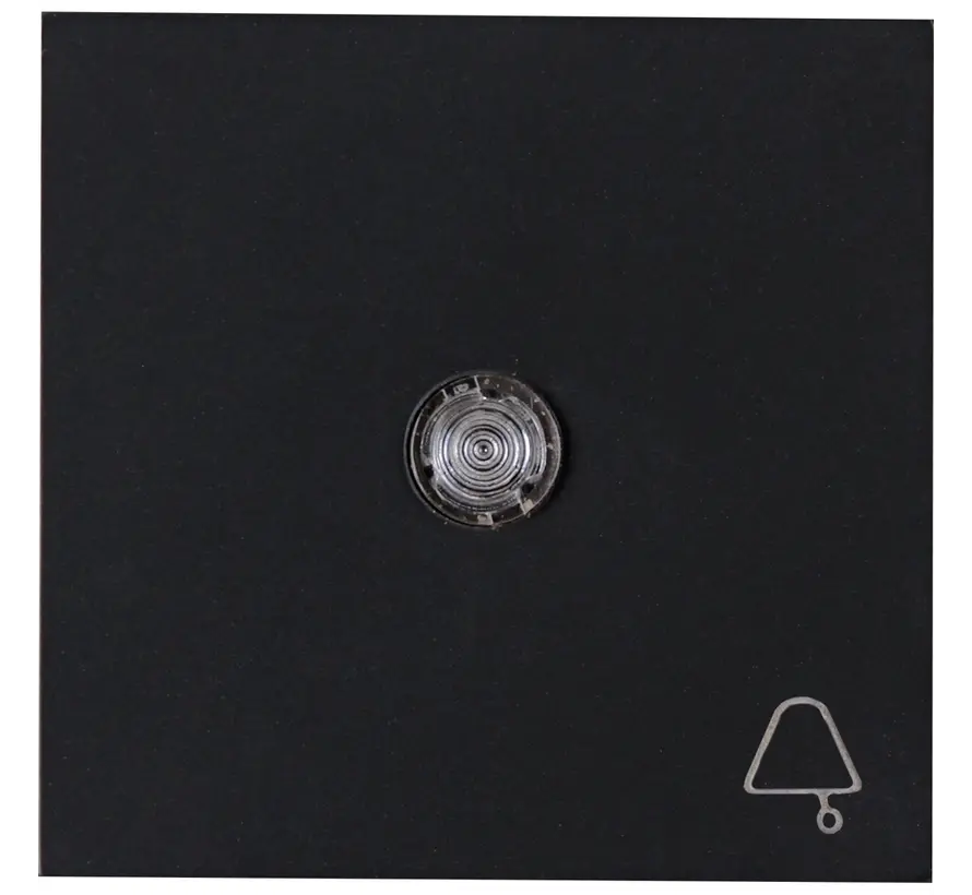 schakelwip controlevenster met bel symbool HK07 Athenis zwart mat (490457009)
