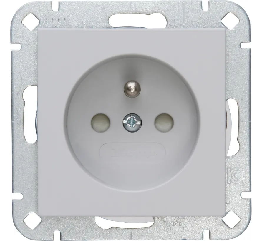 wandcontactdoos penaarde verhoogde aanraakbeveiliging HK07 Athenis grijs mat (940434002)