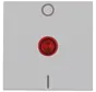 schakelwip met opdruk 0 - I met controlevenster rood HK07 Athenis grijs mat (491962007)