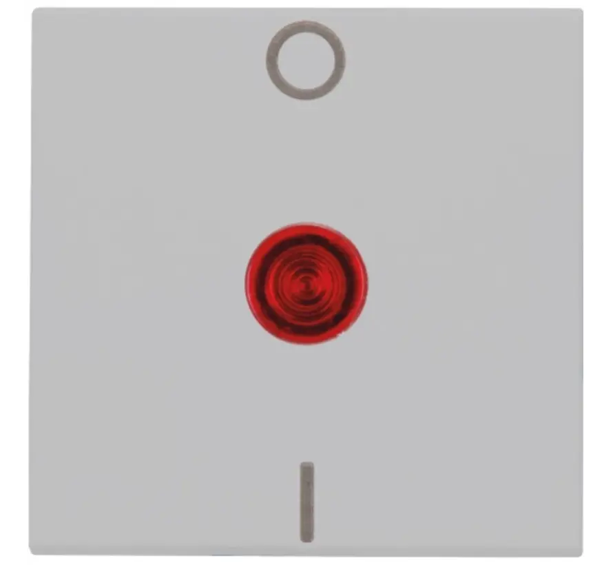 schakelwip met opdruk 0 - I met controlevenster rood HK07 Athenis grijs mat (491962007)
