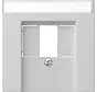 centraalplaat USB met tekstkader Systeem 55 grijs mat (0876015)