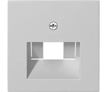 Gira centraalplaat RJ45 wandcontactdoos 1- en 2-voudig Systeem 55 grijs mat (0270015)