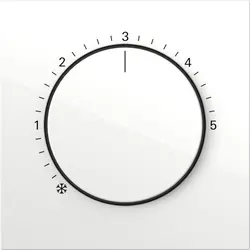Gira knop ruimtetemperatuurregelaar F100 wit glans (2706112)