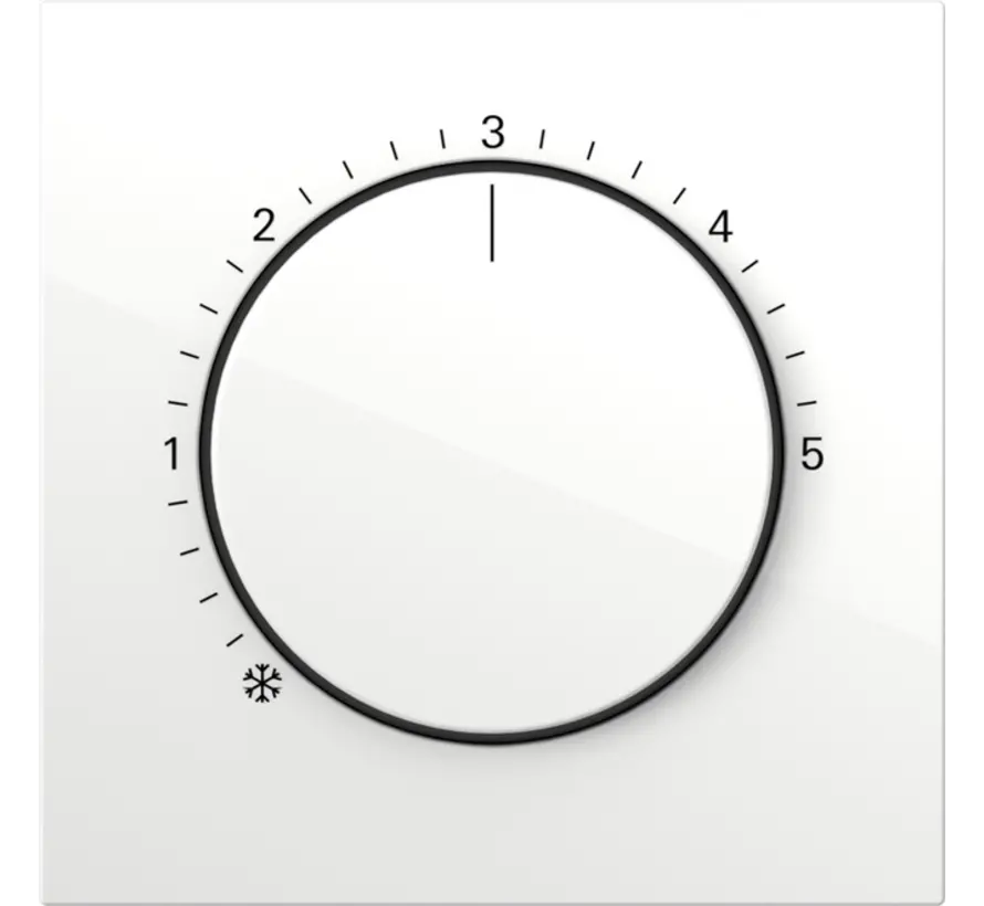 knop ruimtetemperatuurregelaar F100 wit glans (2706112)