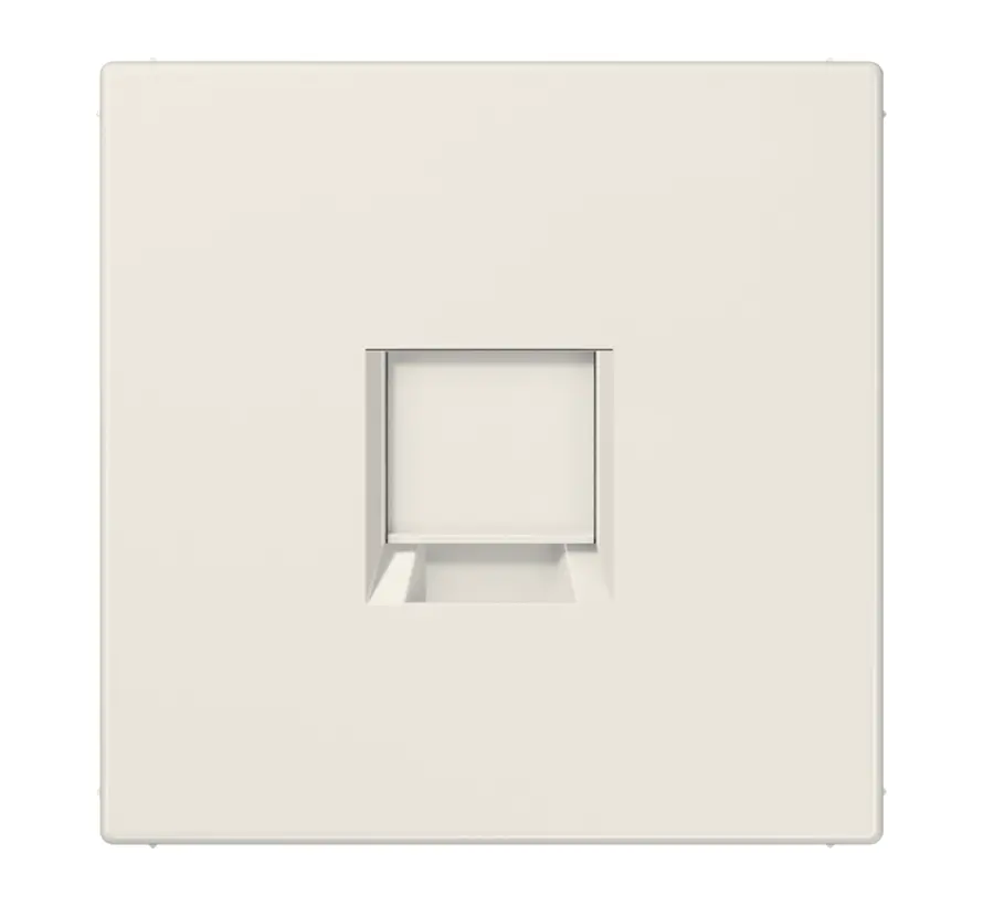 centraalplaat met draagring 1-voudig voor modulair jack JUNG LS990 creme (LS 1969-1 WE)