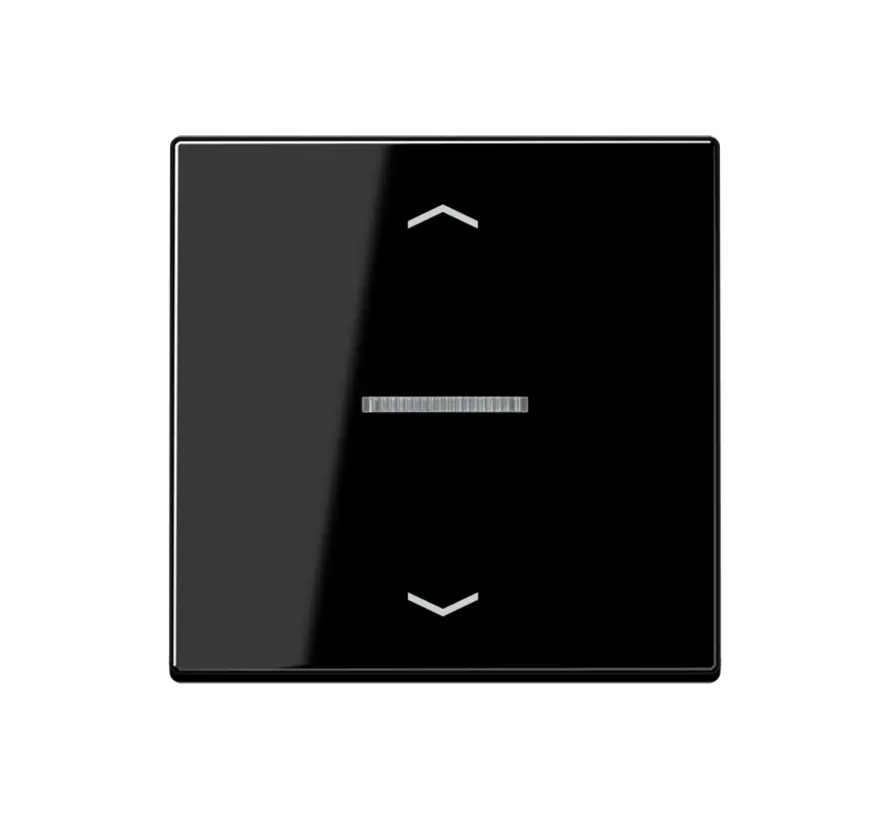 HOME dimmerknop 1-voudig met pijlsymbolen A-range zwart glans (BT A 17101 BF P SW)