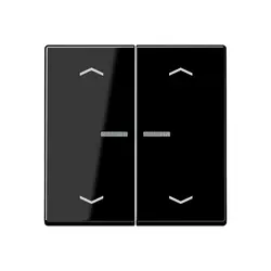 JUNG HOME dimmerknop 2-voudig met pijlsymbolen A-range zwart glans (BT A 17102 P SW)