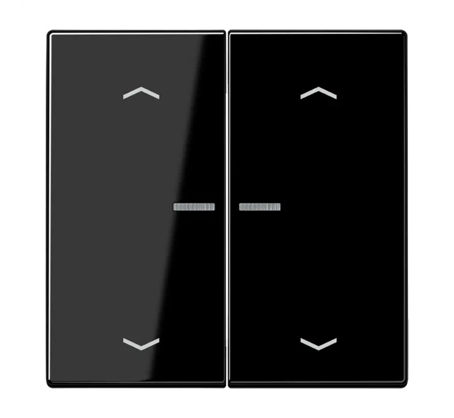 HOME dimmerknop 2-voudig met pijlsymbolen LS990 zwart glans (BT LS 17102 P SW)