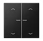 HOME dimmerknop 2-voudig met pijlsymbolen LS990 grafietzwart mat (BT LS 17102 P SWM)
