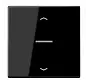 HOME dimmerknop 1-voudig met pijlsymbolen LS990 zwart glans (BT LS 17101 P SW)