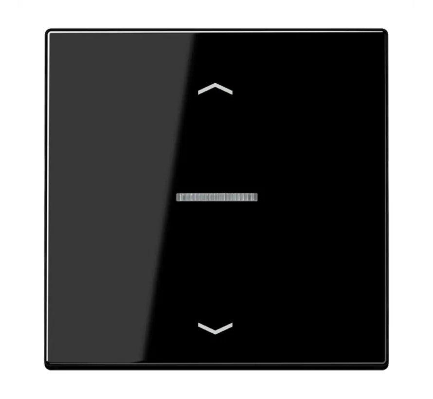 HOME dimmerknop 1-voudig met pijlsymbolen LS990 zwart glans (BT LS 17101 P SW)