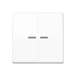 JUNG schakelwip 2-voudig met controlevenster voor HOME draadloze schakelaar AS500 alpine wit (AS 102 KO5 WW)