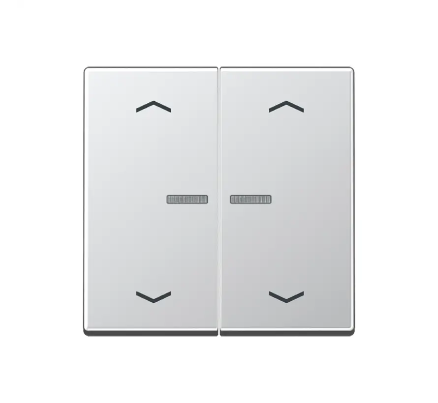 schakelwip 2-voudig met controlevenster en pijlsymbolen voor HOME draadloze schakelaar A-range aluminium (A 102 KO5P AL)