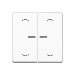 JUNG schakelwip 2-voudig met controlevenster en pijlsymbolen voor HOME draadloze schakelaar A-range alpine wit (A 102 KO5P BF WW)