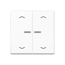 JUNG schakelwip 2-voudig met controlevenster en pijlsymbolen voor HOME draadloze schakelaar A-range alpine wit (A 102 KO5P WW)