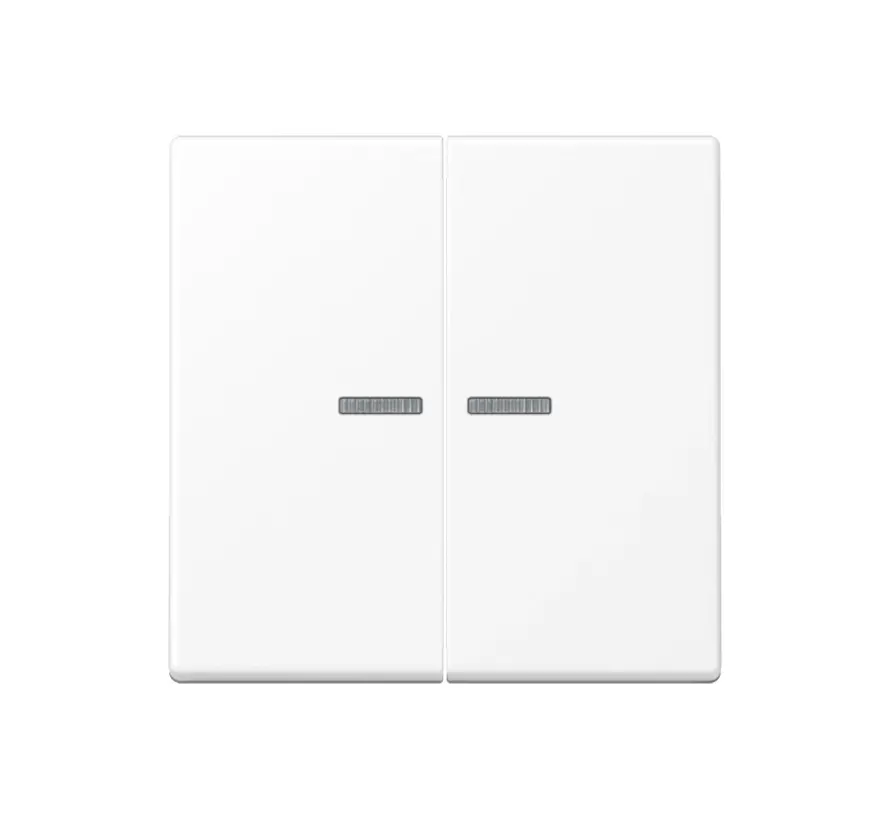 schakelwip 2-voudig met controlevenster voor HOME draadloze schakelaar A-range sneeuwwit mat (A 102 KO5 BF WWM)