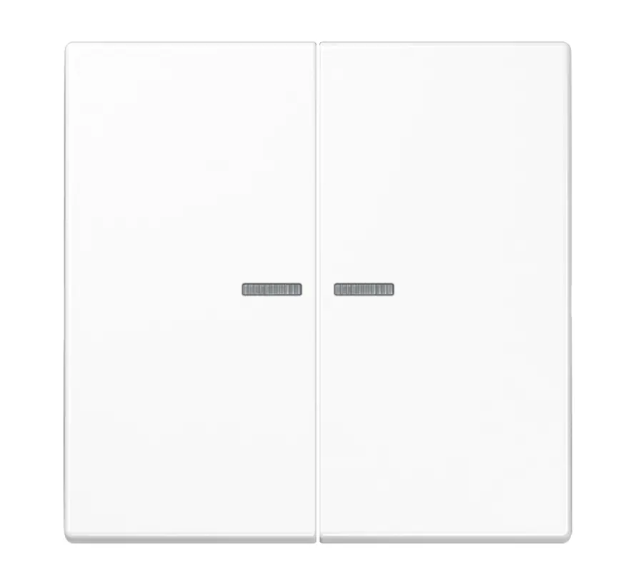 schakelwip 2-voudig met controlevenster voor HOME draadloze schakelaar LS990 alpine wit (LS 102 KO5 WW)