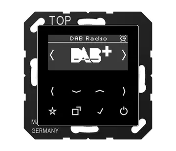 JUNG smart radio DAB+ zonder luidspreker A-range zwart (DAB A SW)