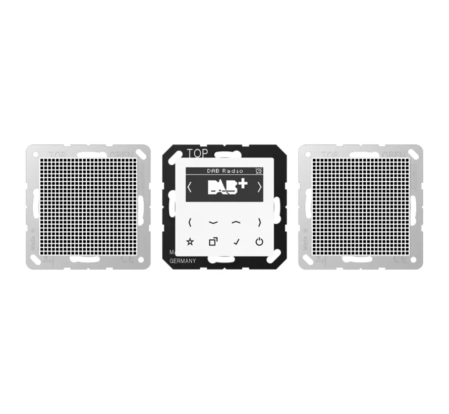smart radio DAB+ set met 2 luidsprekers A-range alpine wit (DAB A2 WW)
