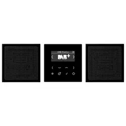 JUNG smart radio DAB+ set met 2 luidsprekers LS990 zwart (DAB LS2 SW)