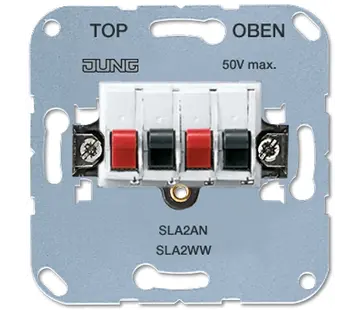 JUNG luidsprekeraansluitdoos stereo wit (SLA 2 WW)
