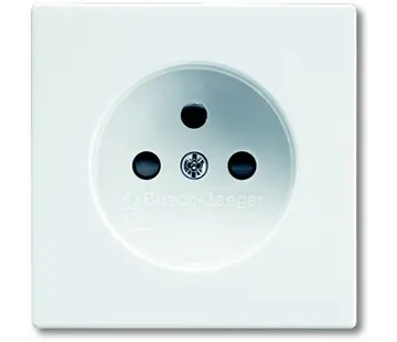 Busch-Jaeger centraalplaat voor wandcontactdoos met penaarde Future Linear studiowit glans (2399 UCKS-84)