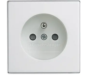 Busch-Jaeger centraalplaat voor wandcontactdoos met penaarde Future Linear aluzilver mat (2399 UCKS-83)