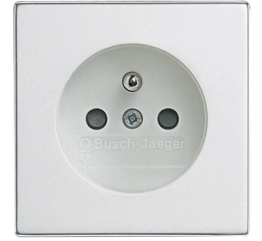 centraalplaat voor wandcontactdoos met penaarde Future Linear aluzilver mat (2399 UCKS-83)