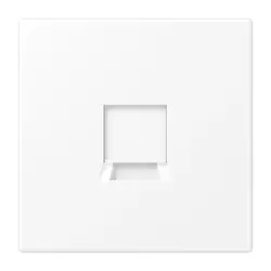 JUNG centraalplaat met draagring 1-voudig voor modulair jack JUNG LS990 sneeuwwit mat (LS 1969-1 WE WWM)