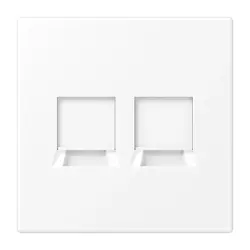 JUNG centraalplaat met draagring 2-voudig voor modulair jack JUNG LS990 sneeuwwit mat (LS 1969-2 WE WWM)
