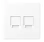 centraalplaat met draagring 2-voudig voor modulair jack JUNG LS990 sneeuwwit mat (LS 1969-2 WE WWM)