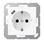 wandcontactdoos randaarde Safety+ met USB-C A-range sneeuwwit mat (A 1520-18 C WWM)
