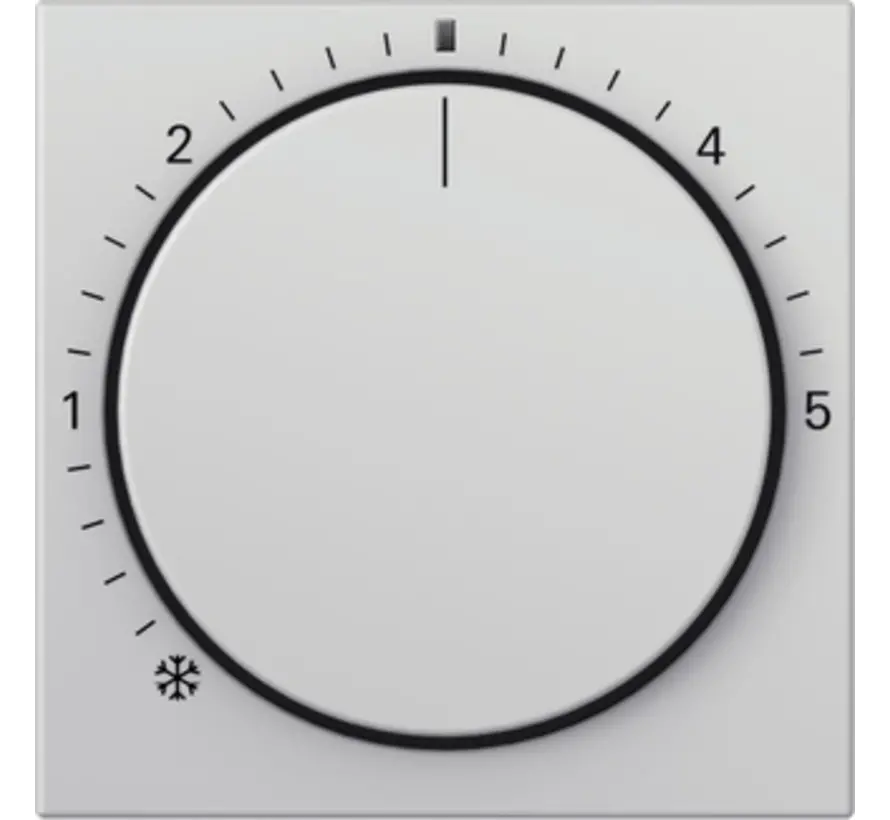 knop ruimtetemperatuurregelaar met controlevenster systeem 55 grijs mat (2702015)