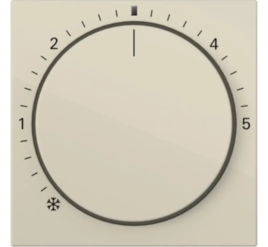 knop ruimtetemperatuurregelaar met controlevenster systeem 55 creme glans (270201)