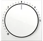 knop ruimtetemperatuurregelaar met controlevenster systeem 55 wit glans (270203)