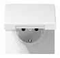 wandcontactdoos randaarde Safety+ met klapdeksel LS990 alpine wit (LS 1520 NBFKIKL WW)