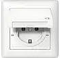 wandcontactdoos randaarde klapdeksel IP44 compleet Systeem 55 wit glans