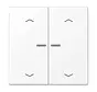 schakelwip 2-voudig met controlevenster voor HOME draadloze schakelaar LS990 sneeuwwit mat (LS 102 KO5P WWM)
