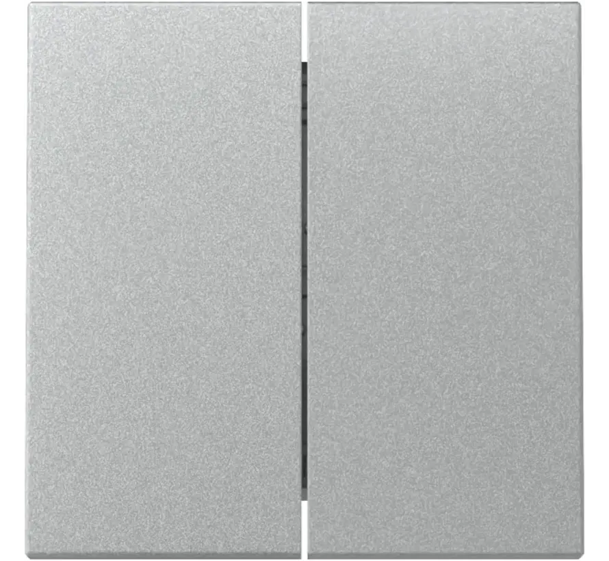 schakelwip 2-voudig Systeem 55 aluminium mat (329526)