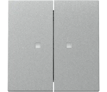 Gira schakelwip 2-voudig met controlevenster Systeem 55 aluminium mat (363126)