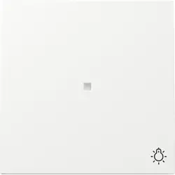 Gira schakelwip met symbool licht en controlevenster F100 wit glans