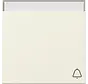 schakelwip met symbool bel en tekstkader Systeem 55 creme glans (367301)