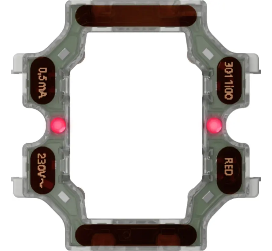 verlichtingselement 230 V LED rood 0,5 mA variant 3 voor serieschakelaar (3793011)